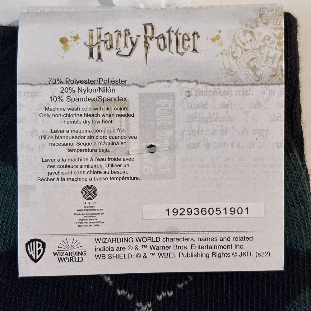 Harry Potter House Crest Argyle Pattern Crew Socks Set Of 2 Slytherin Ravenclaw